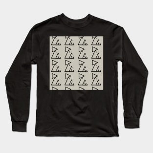 Background illustration geometrical, decorative design pattern, ornament with lines Long Sleeve T-Shirt